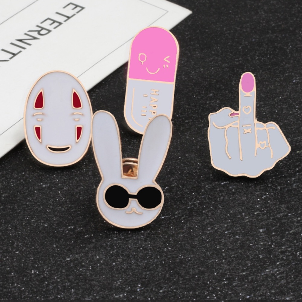 8 Piece Thick Cartoon Bambi Enamel Pin Set - Picture 2 of 4